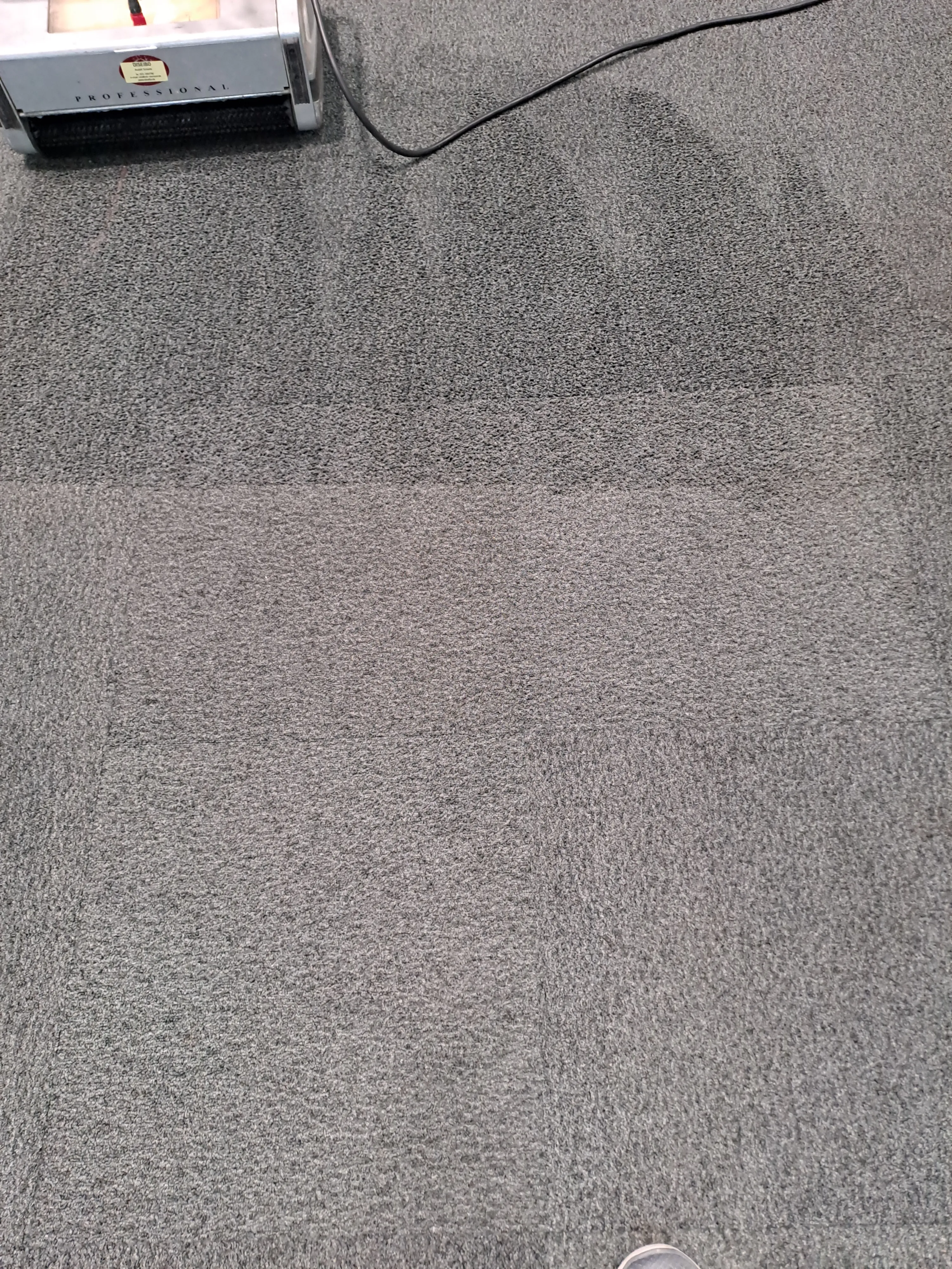 Detailaufnahme einer Teppichreinigung